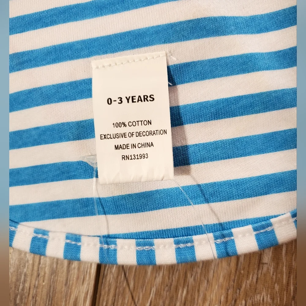 Ice Cream Design Bib and Headband Set - Blue and Orange